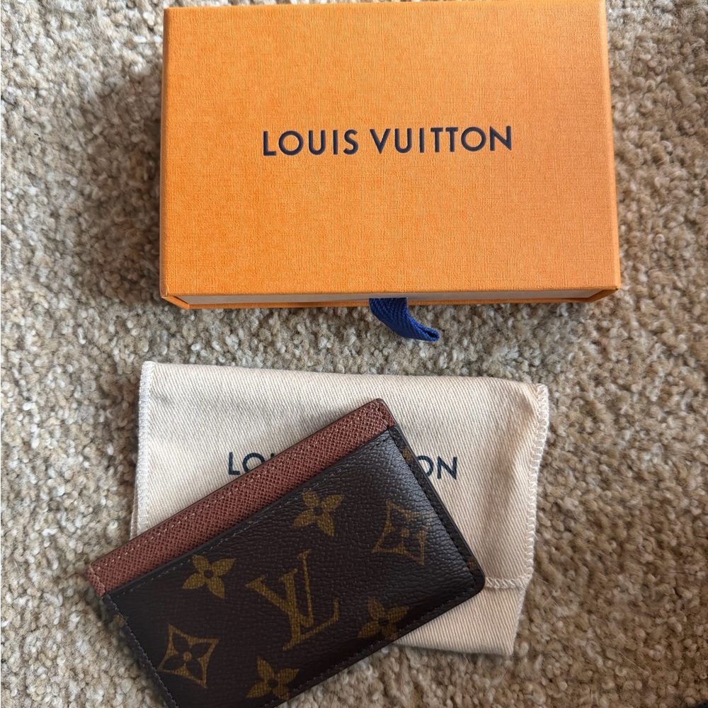 Louis Vuitton Brown and Gold Monogram Card Case